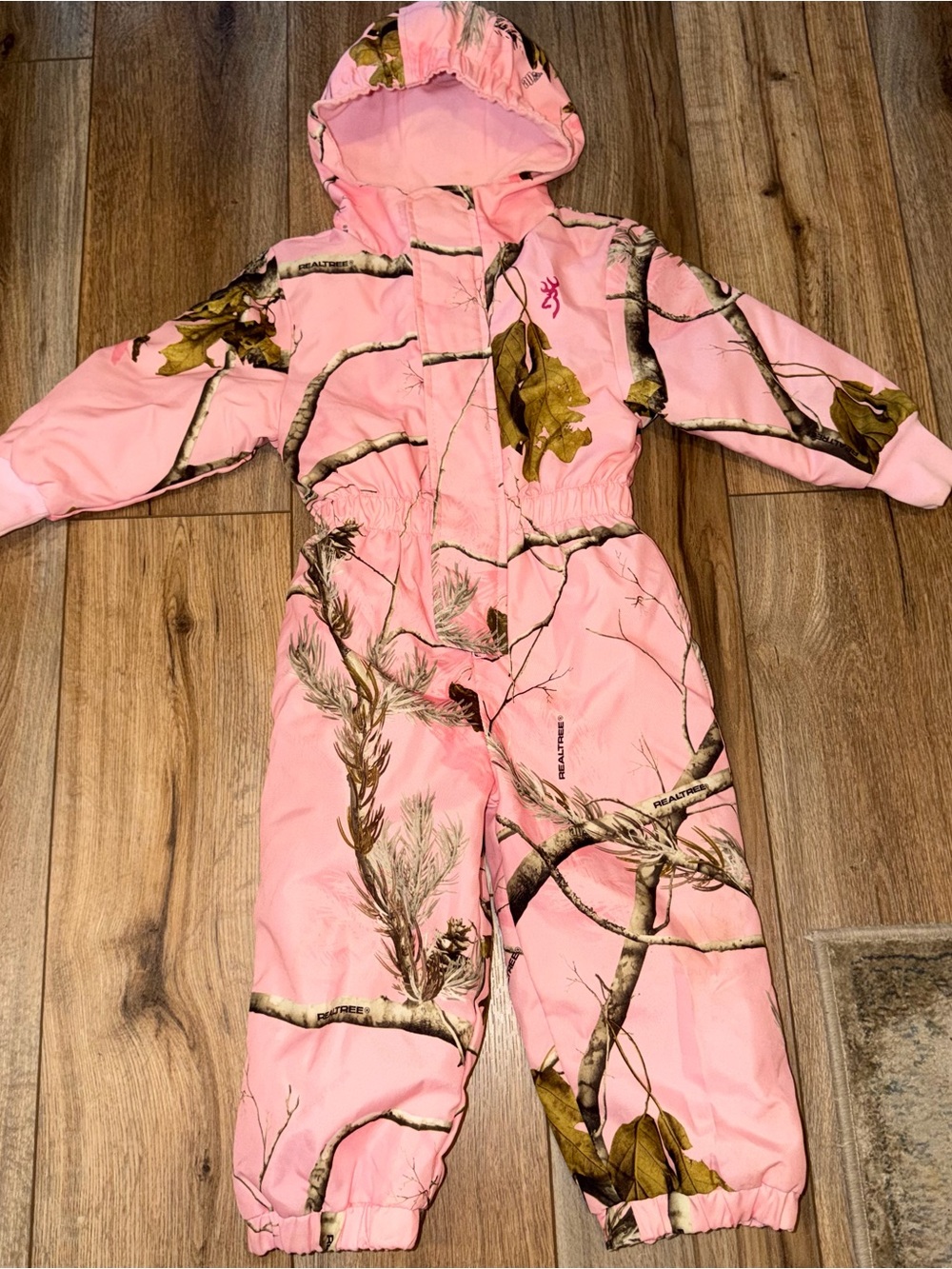 $80 Cabelas Toddler 2T Toddler Realtree Camo Snow Suit Pink Hooded Insulated